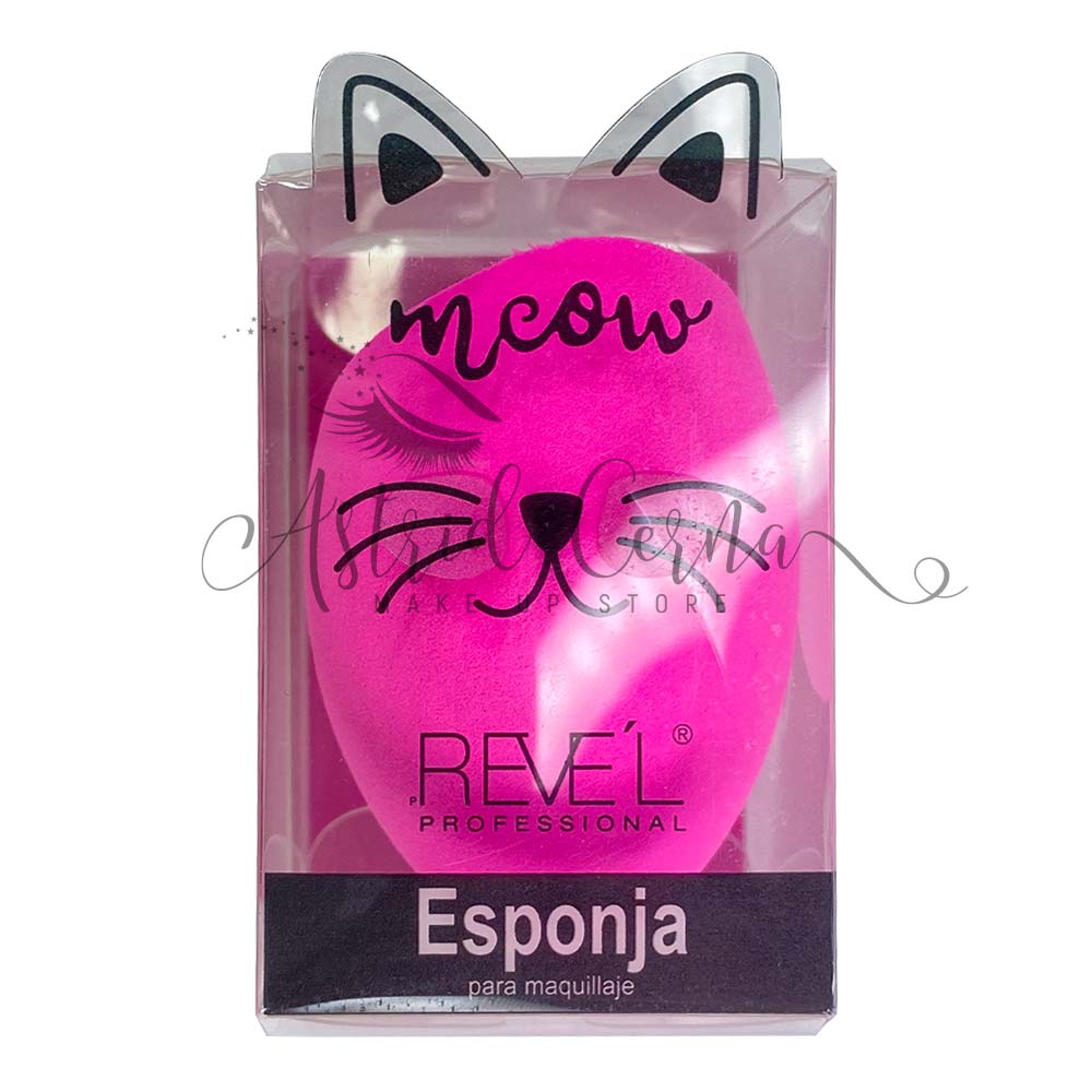 Esponja Para Difuminar Base Revel Meow | Astrid Cerna Makeup